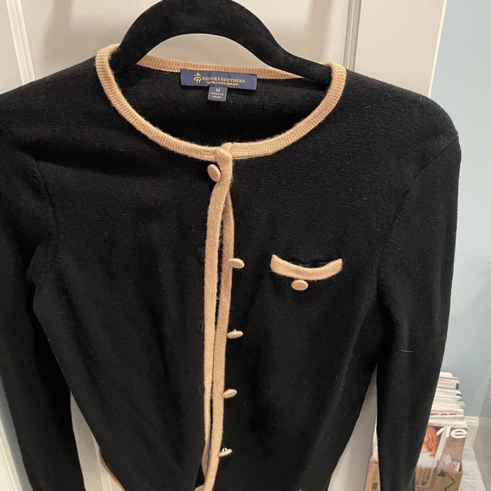 Black and camel wool sweater Brooks Brothers